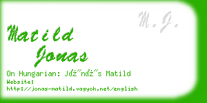 matild jonas business card