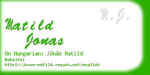 matild jonas business card